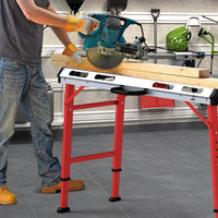 107cm x 53cm 450kg Capacity Heavy-Duty Welding Workbench with Adjustable Height