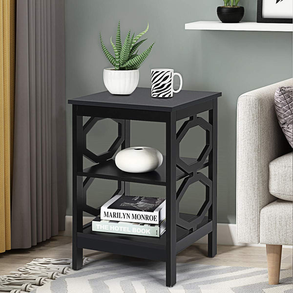 Giantex Nightstand, 3-Tier Side Table, End Table Sofa Bed Side Table