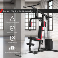 Ergonomic Workout Equipment with Pulley, Arm and Leg Developer for Total Body Training
