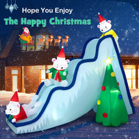 220CM Inflatable Polar Bear Slide Scene for Christmas Decoration