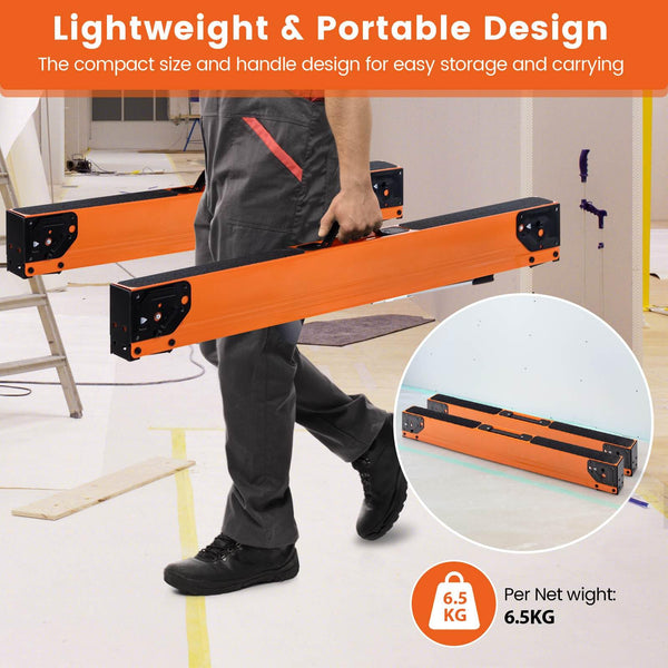 2 Pack Saw Horses, Portable Sawhorses w/ Folding Design