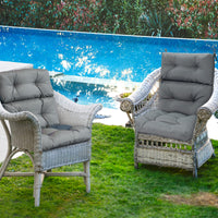 High Back Chair Cushion Patio Chair Seat Pads Non-slip Rope Belts Indoor Outdoor