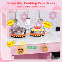 House-Shaped Play Kitchen, Kids Kitchen Playset