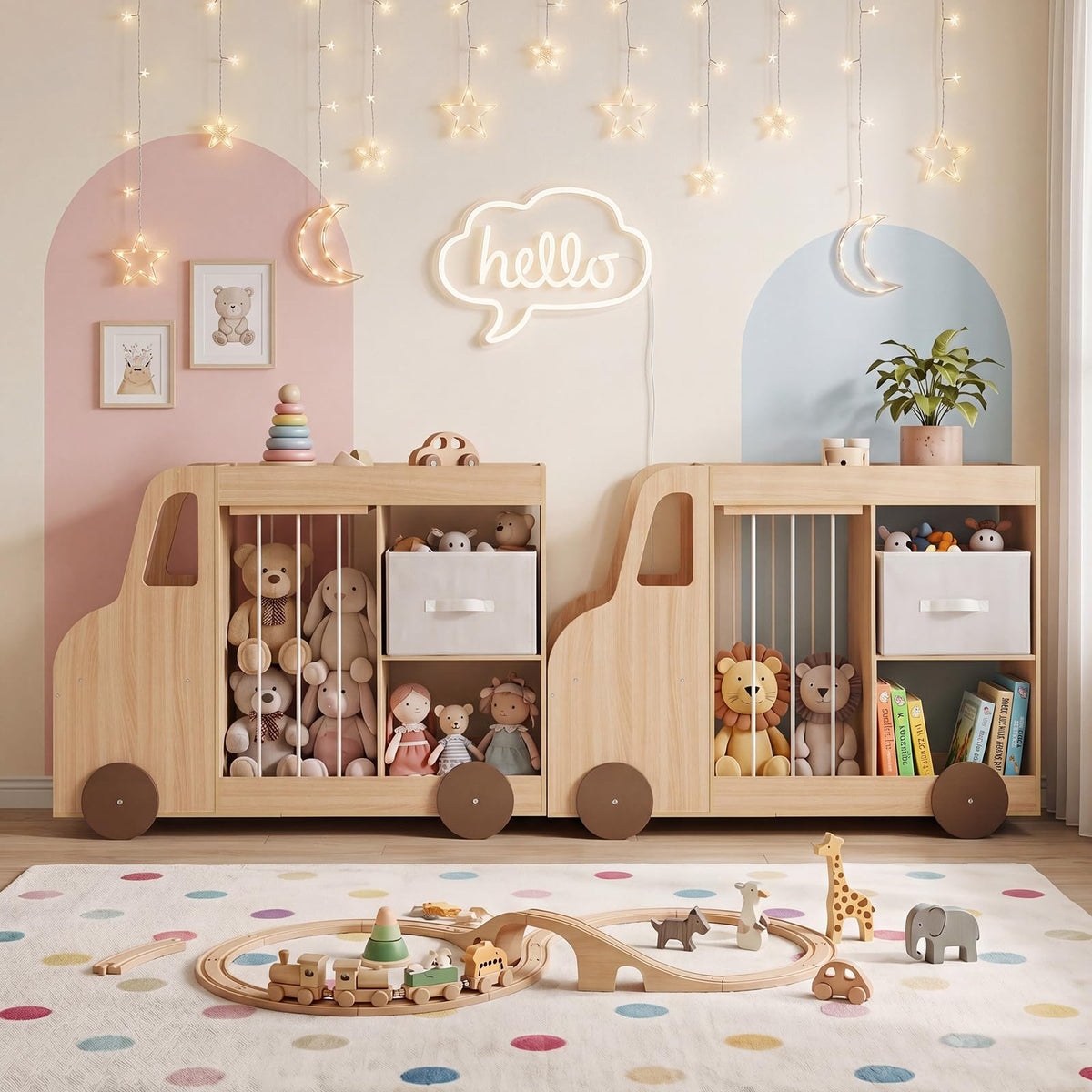 Toy Storage Organizer Kids Bookshelf with Open Shelves