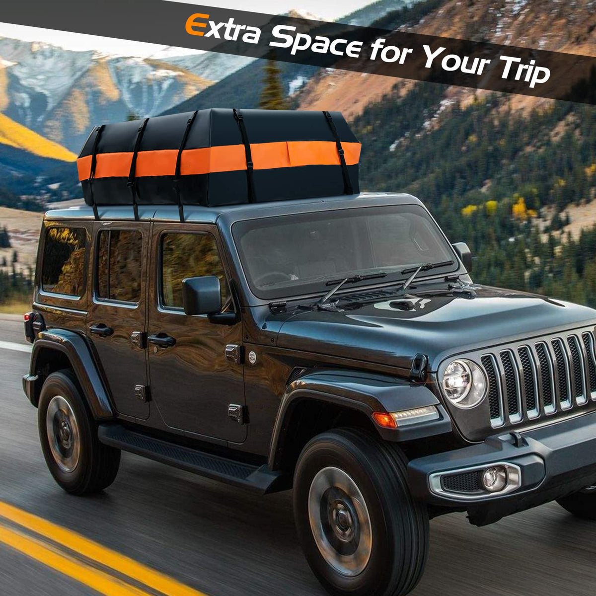 600L/21 Cubic Feet Rooftop Cargo Carrier, Waterproof Car Roof Bag for All Vehicles