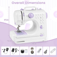 Mini Sewing Machine with 12 Built-in Stitches for Beginners