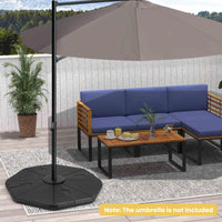 4-Piece Heavy-Duty Fillable Umbrella Base Stand for Garden Yard Poolside