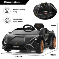 Lamborghini Licensed 12V Kids Ride On Car, Children Electric Ride-on Vehicle