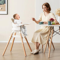 6-in-1 Convertible Wooden Baby High Chair