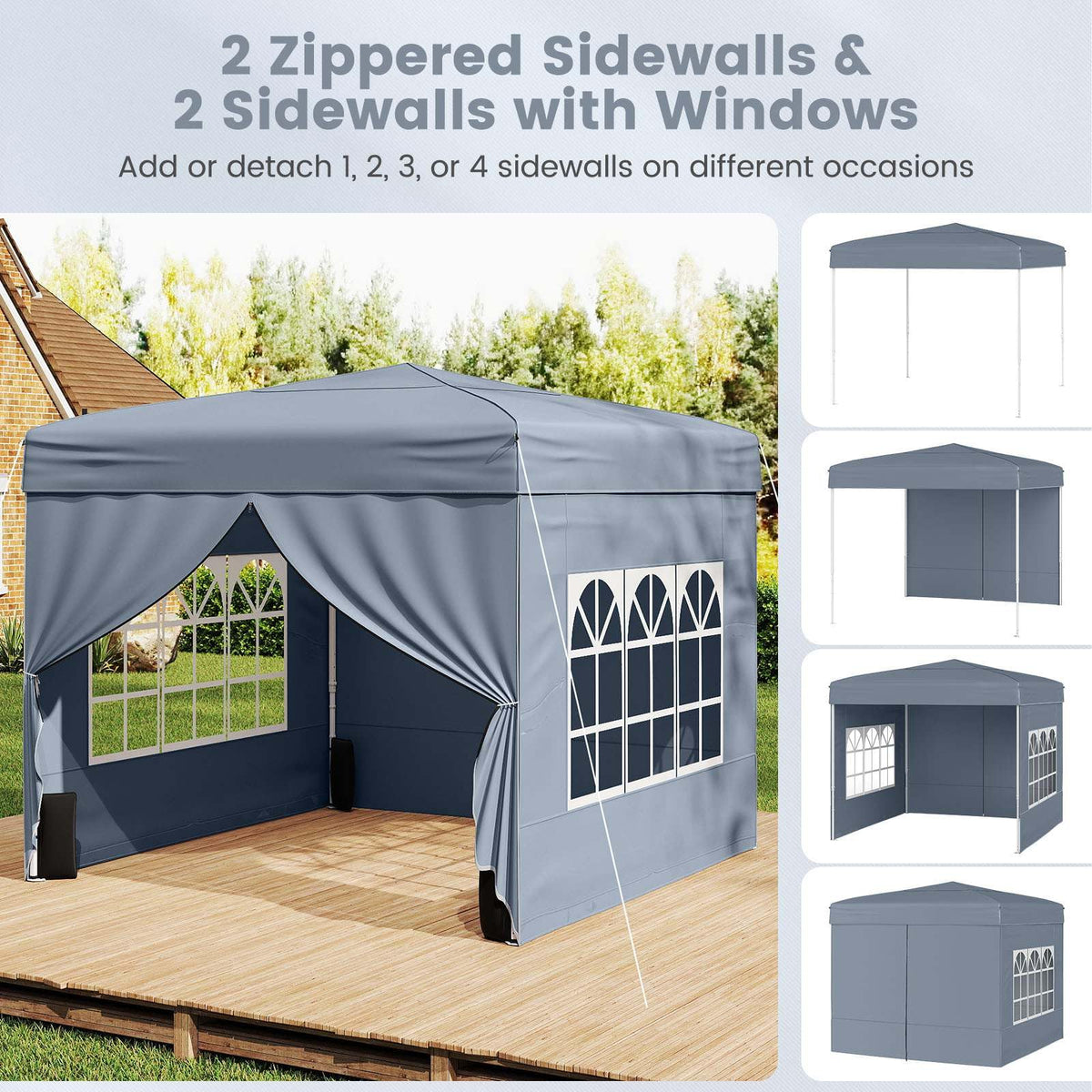 3 x 3 m Pop up Canopy Tent Outdoor Patio Commercial Sunshade Shelter