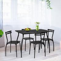 Giantex 5Pcs Dining Table Set, Rectangular Dining Table Furniture Set, Modern Dining Table and Chairs Set