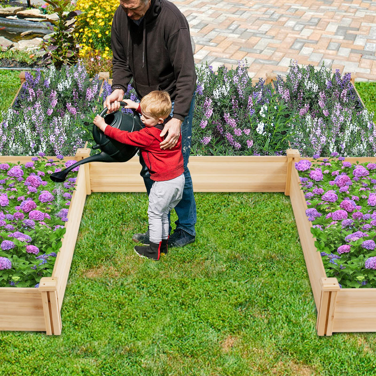 Giantex U-Shaped Raised Garden Bed