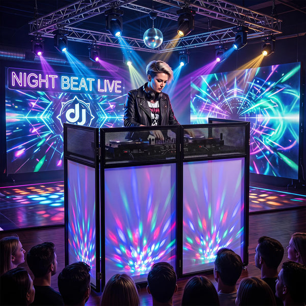 Portable DJ Booth with Scrims & Carrying Bag