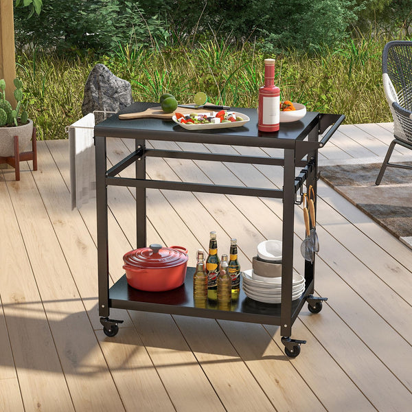 Giantex Outdoor Grill Cart - Pizza Oven Stand Table