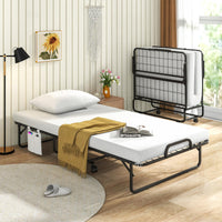 Single Size Folding Bed with Memory Foam Mattress & Pillow