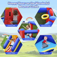 Inflatable Bounce House with Large Jumping Area, Dual Slide