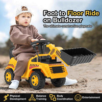 Ride on Bulldozer Excavator Digger Toy with Adjustable Bucket