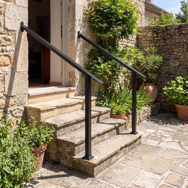 Wall Mount Adjustable Galvanized Steel Handrail for Outdoor Steps
