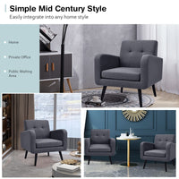 Giantex Mid Century Modern Upholstered Accent Chair