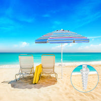 Giantex 7.2 Ft Beach Umbrella, Patio Sunshade Umbrella with Sand Anchor