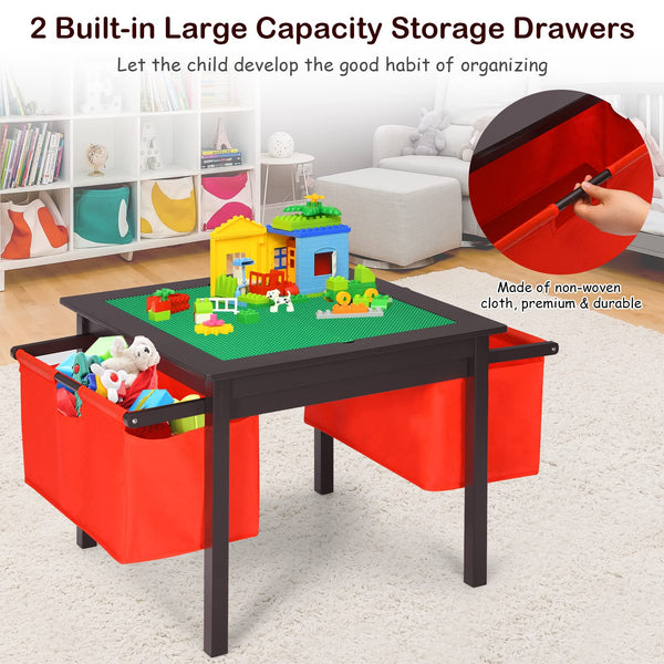 2-in-1 Kids Activity Table and Chair Set with Storage