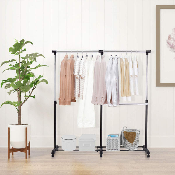 Clothes Garment Rack, Extendable Adjustable Clothing Drying Rack