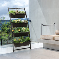 160 cm Vertical Raised Garden Bed, 4-Tier Elevated Planter Box
