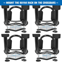 et of 4 U-Bar Kayak Racks with Bandage