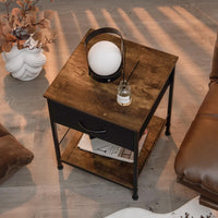 Giantex 2-Tier Nightstand Compact Sofa Side & Bedside Table