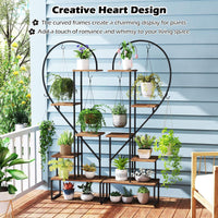 6-Tier Metal Plant Stand, Heart-Shape Ladder Plant Shelves, 2 Pack