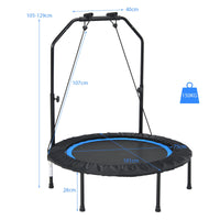 40” Foldable Trampoline with 2 Resistance Bands