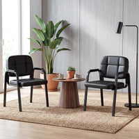 Waiting Room Guest Chairs with Padded Armrests Set of 2/4