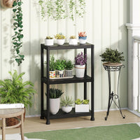 3-Tier Plastic Storage Shelves 61 x 31 x 93.5 cm with No-Tool Assembly for Pantry