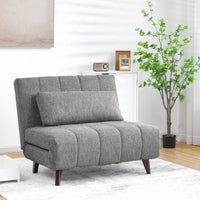 Tri-Fold Down Sofa Bed Chair with Solid Wood Legs