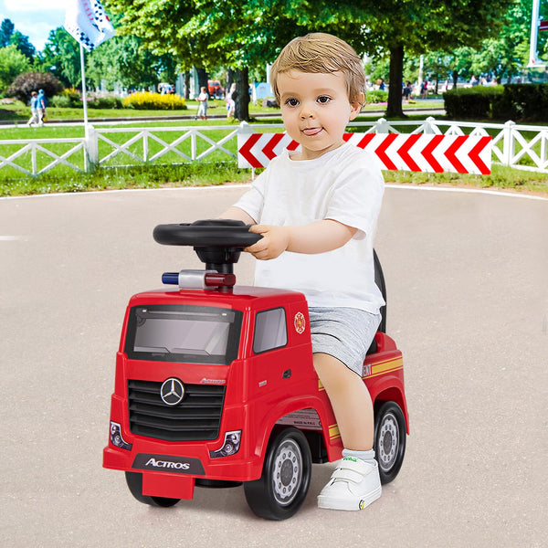 Mercedes-Benz Licensed Kids' Ride On Truck, Push Fire Engine