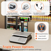40kg Price Computing Scale with Pole Dual LCD Display and Counting Function