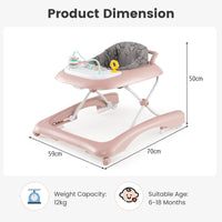 Foldable Baby Walker with Adjustable Height for Boys and Girls