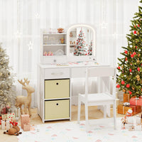 Kids Vanity Set with 2 Color Lighted Mirror