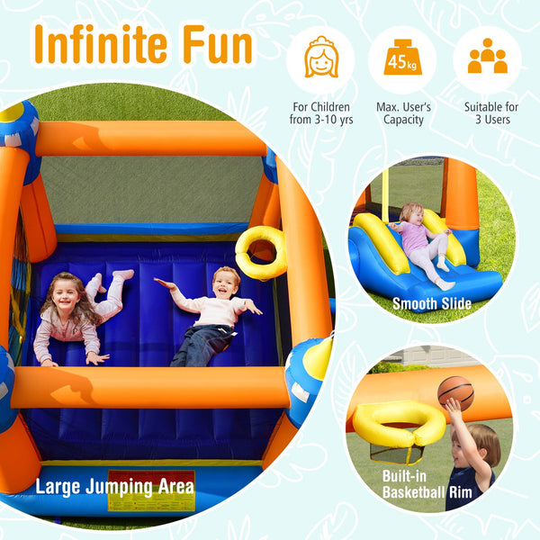 Magic Theme Jumping Slide Bouncer w/Large Jumping Area