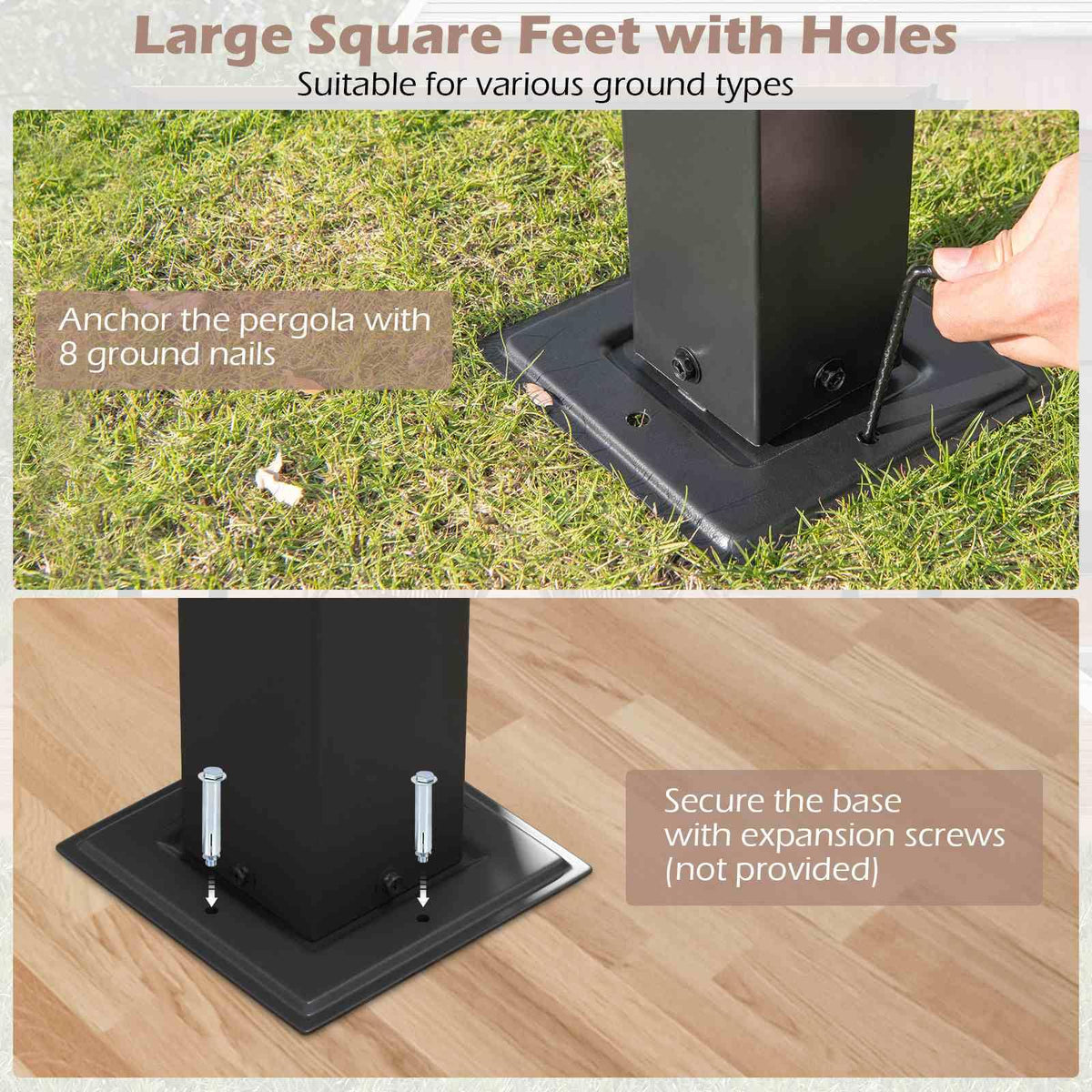 3 x 3 M Flat Top Pergola with Retractable Canopy