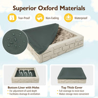 2-In-1 Sandbox with Waterproof Oxford Fabric Cover and Bottom Liner