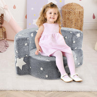 Convertible Children Sofa Kids Couch Chair with Removable and Machine-washable Cover