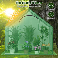 Giantex 6x3x5.5 FT Mini Walk-in Greenhouse, with Roll-up Zippered Door & Window