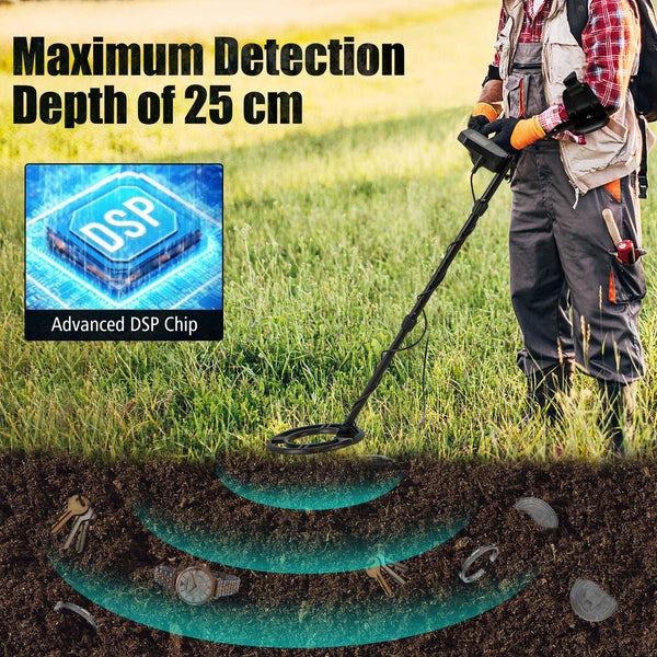 Metal Detector for Adults, Professional Higher Accuracy Gold Detector with Backlit LCD Display