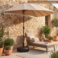 25kgHalf Round Patio Umbrella Base,Water&Sand Fillable Heavy Duty Patio Umbrella Stand