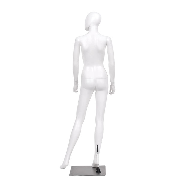 Female Mannequin Egghead Mannequin Metal Stand Plastic Full Body