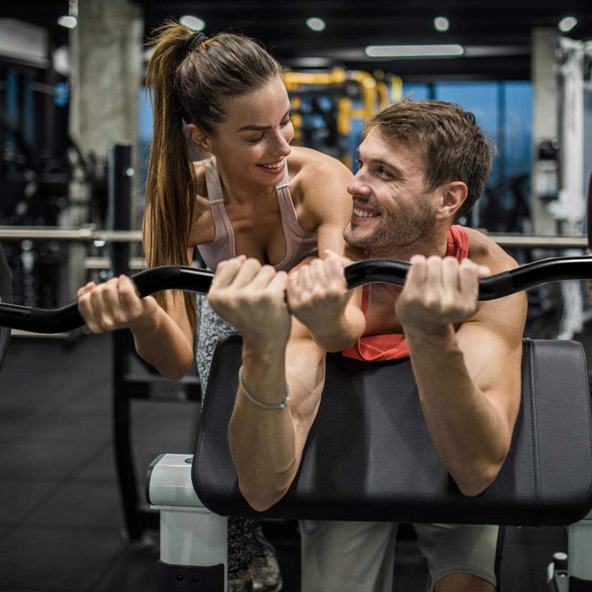 Olympic Bar for Bench Presses Bicep Curling & Piggybacking