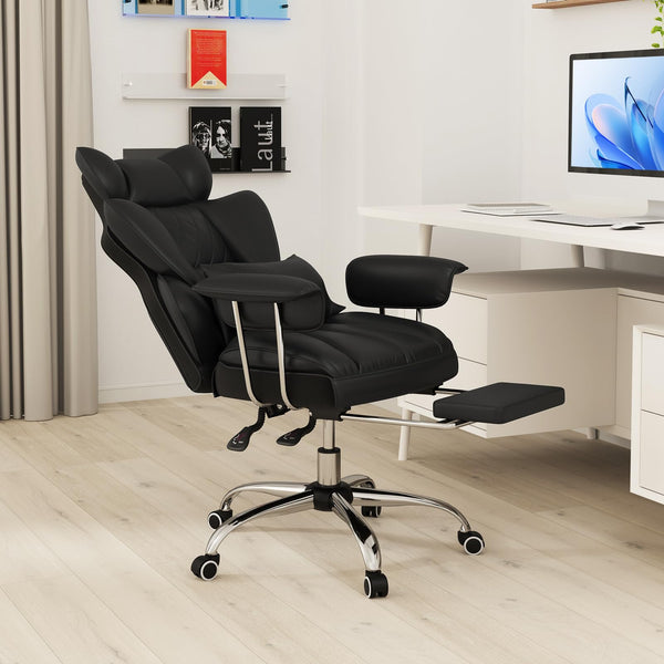 Executive Desk Chair w/Retractable Footrest