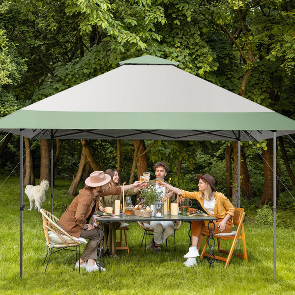 4 x 4m Pop-Up Gazebo, UV Canopy Tent with 4 Reinforced Ribs