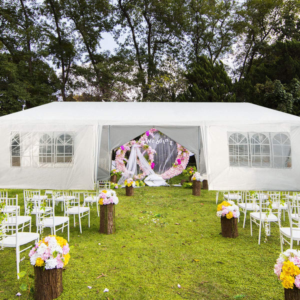 Waterproof Gazebo Tent with 6 Removable Side Panels for Party